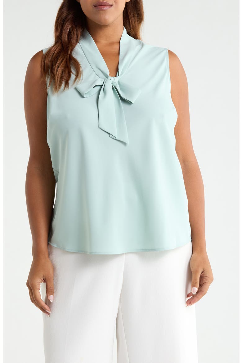 Tie Front Sleeveless Top, Main, color, SEA GLASS
