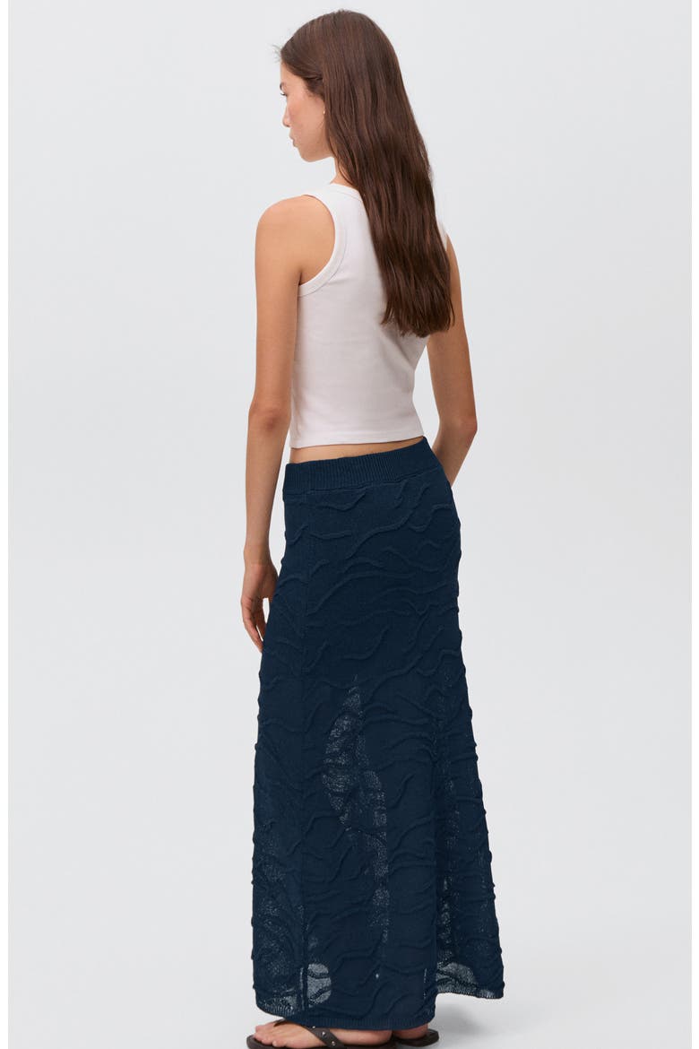 Texture Maxi Sweater Skirt, Alternate, color, NAVY