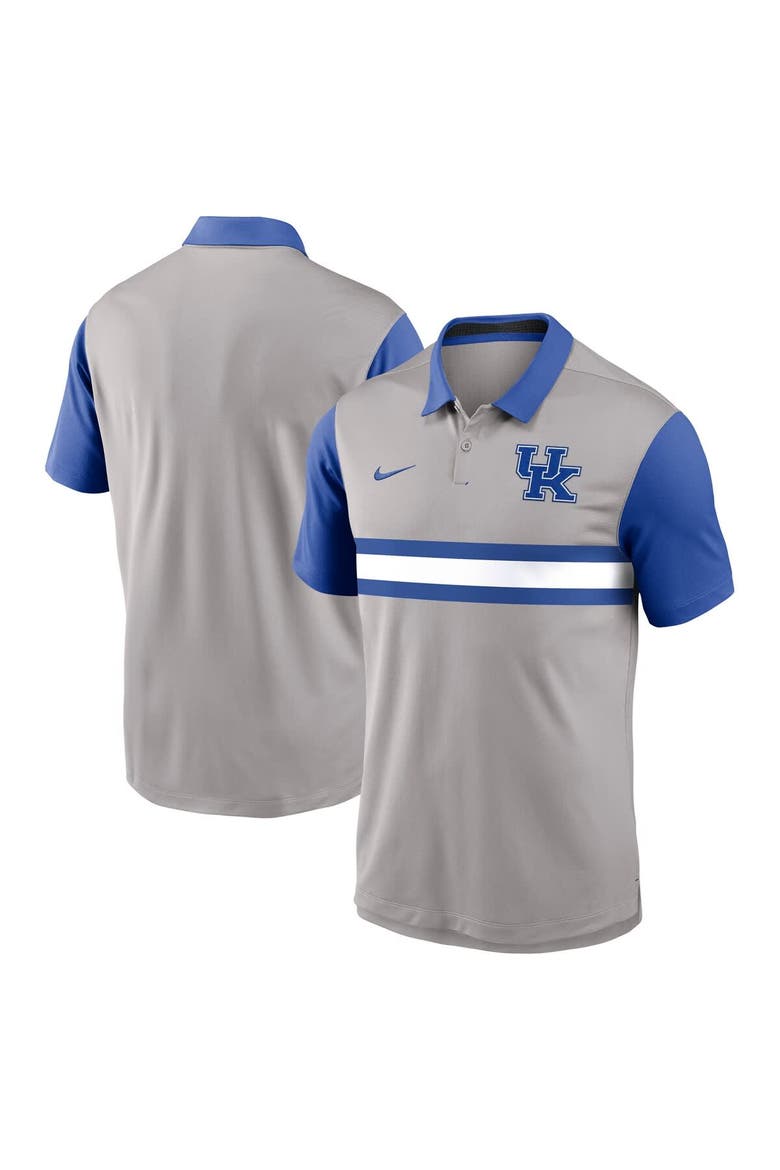 Men's Nike Gray/Royal Kentucky Wildcats Vapor Performance Polo, Main, color, Gray