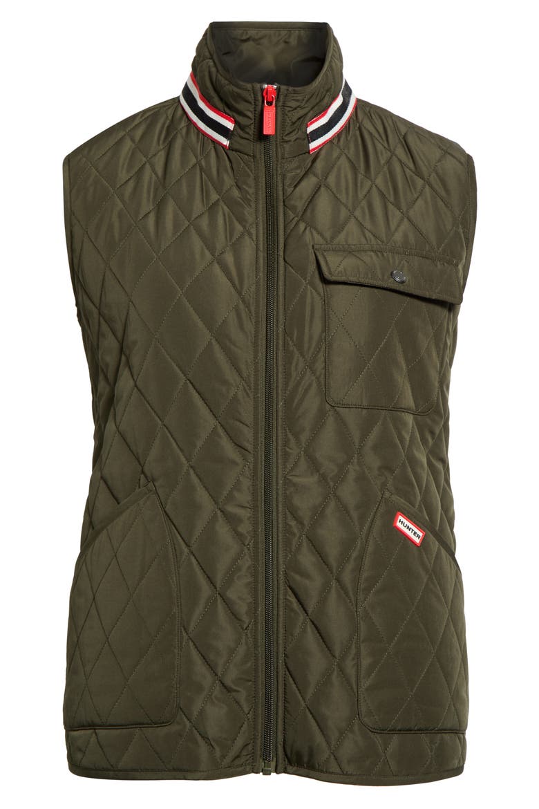 Becky Quilted Vest, Alternate, color, HUNTER GREEN