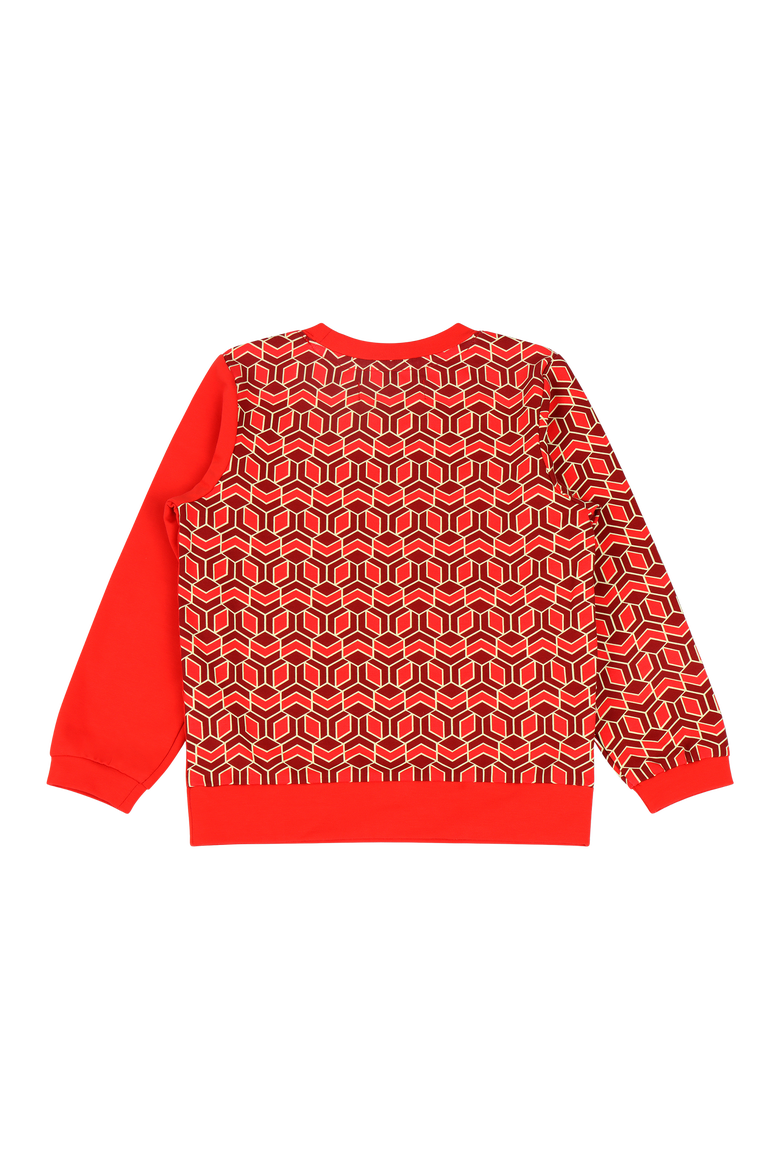 Boys Crewneck Sweatshirt and Jogger Pants Set, Alternate, color, Red Multicolor