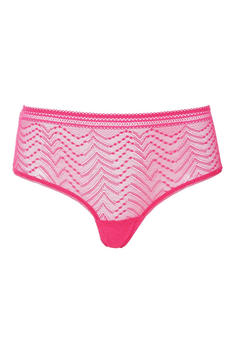 Eclatante Lace Shorty Briefs, Alternate, color, FUCHSIA