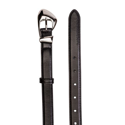 Black Suede Studio Slim Arrow Belt In Multi