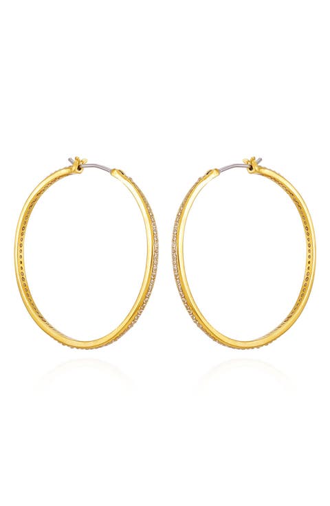 Cubic Zirconia Hoop Earrings