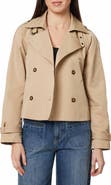 Habitual Belted Cotton Blend Crop Trench Coat