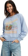 Cotton On Women's Classic Fleece Graphic Raglan Crew Sweatshirt