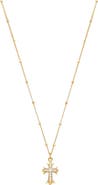 Bearfruit Jewelry Sterling Silver 18k Gold Plated Isla Cross Necklace Faith‑Inspired