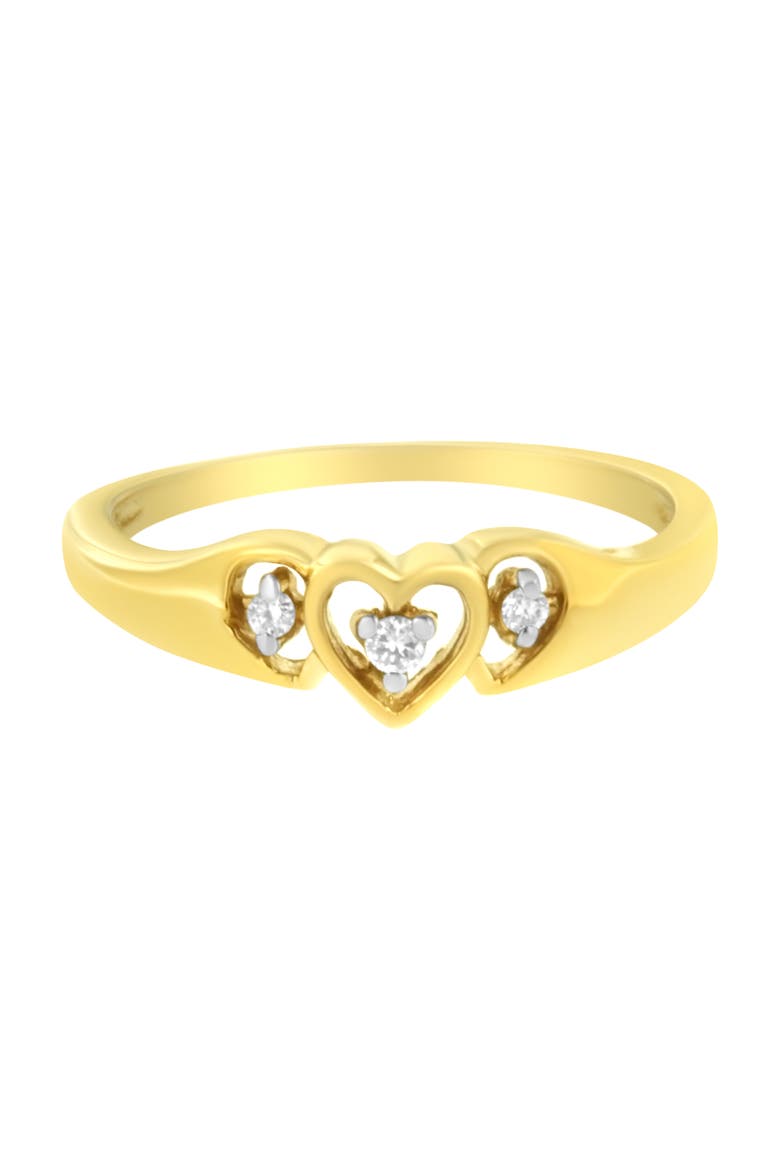 10KT Yellow Gold 1/20 cttw Diamond Heart Diamond Ring, Main, color, Yellow