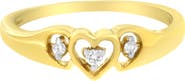 Haus of Brilliance 10KT Yellow Gold 1/20 cttw Diamond Heart Diamond Ring
