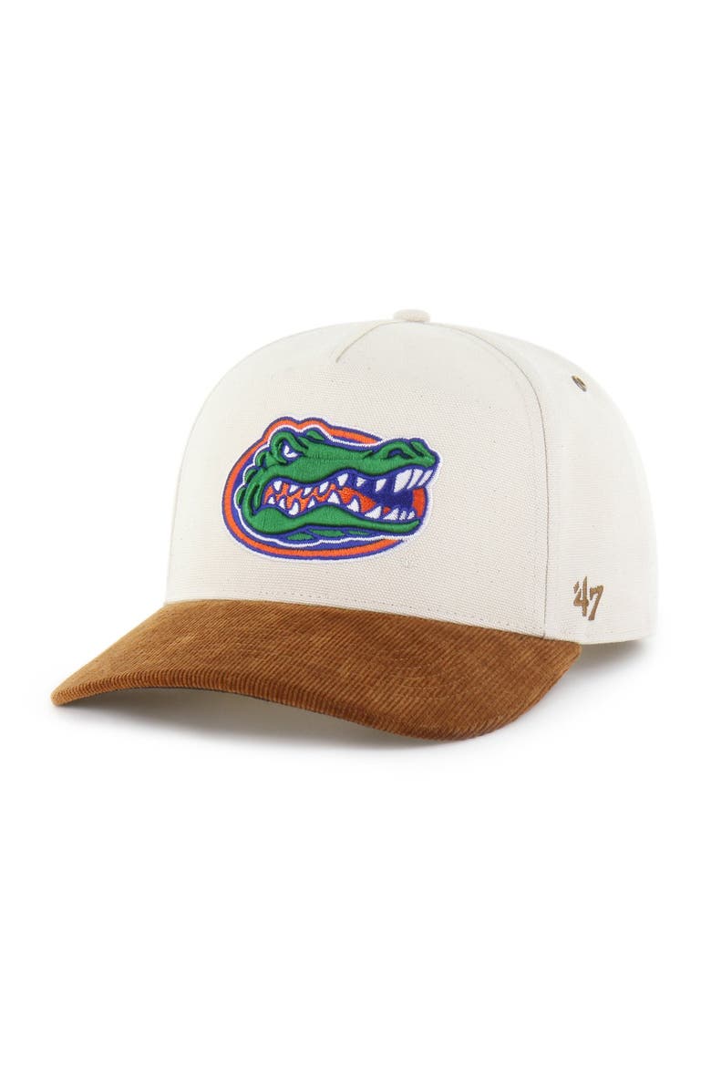 Men's Carhartt x '47 Natural/Brown Florida Gators Undyed Relaxed Hitch Adjustable Hat, Main, color, Natural