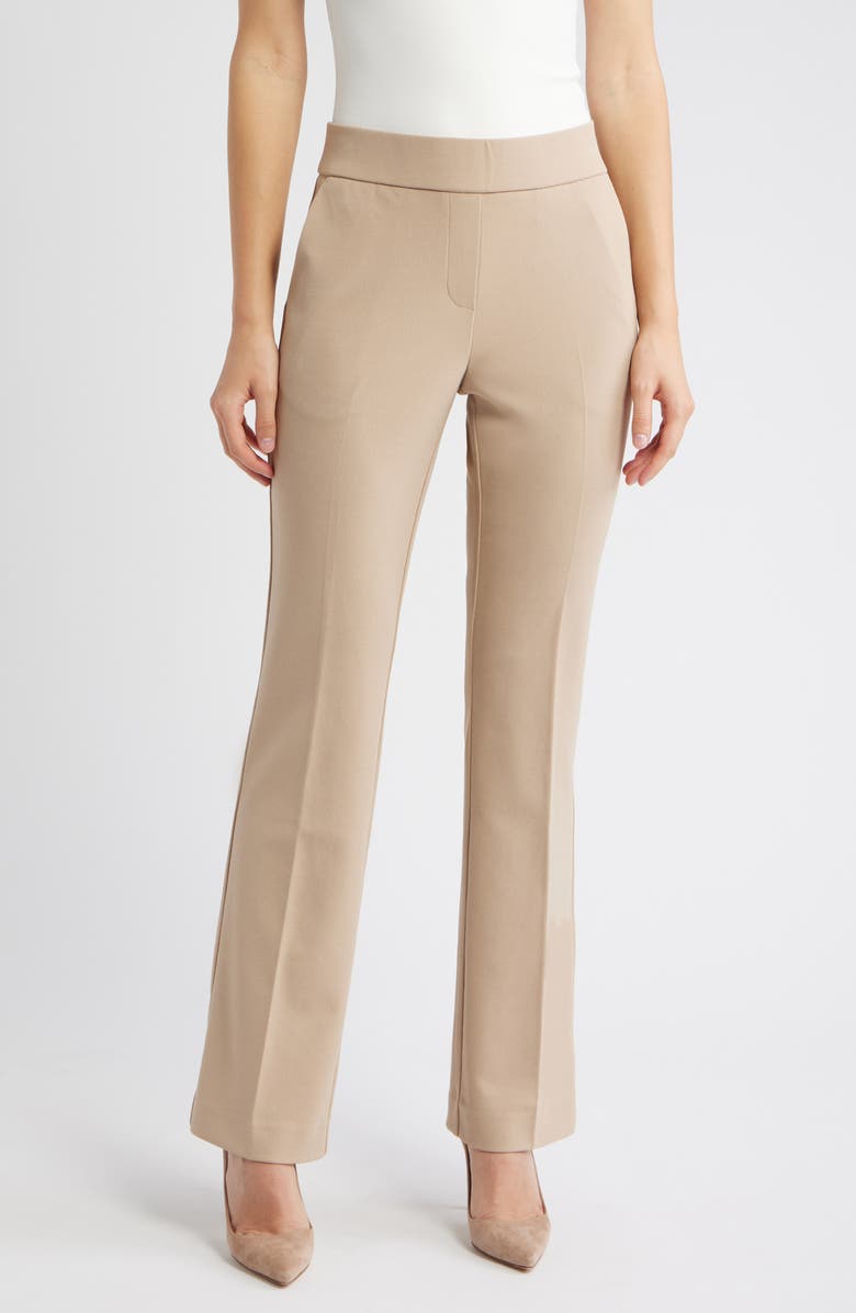 AK ANNE KLEIN High Waist Pull-On Pants, Main, color, Latte