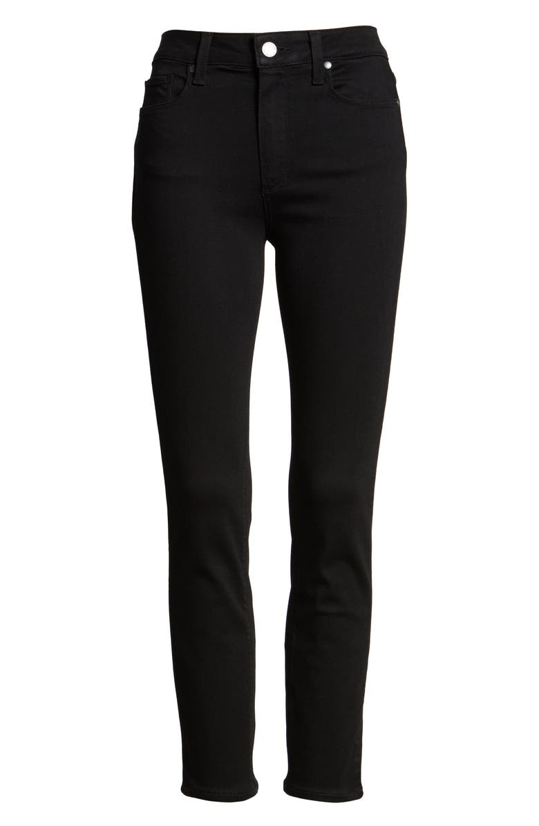 PAIGE Hoxton Transcend High Waist Crop Skinny Jeans, Alternate, color, Black Shadow