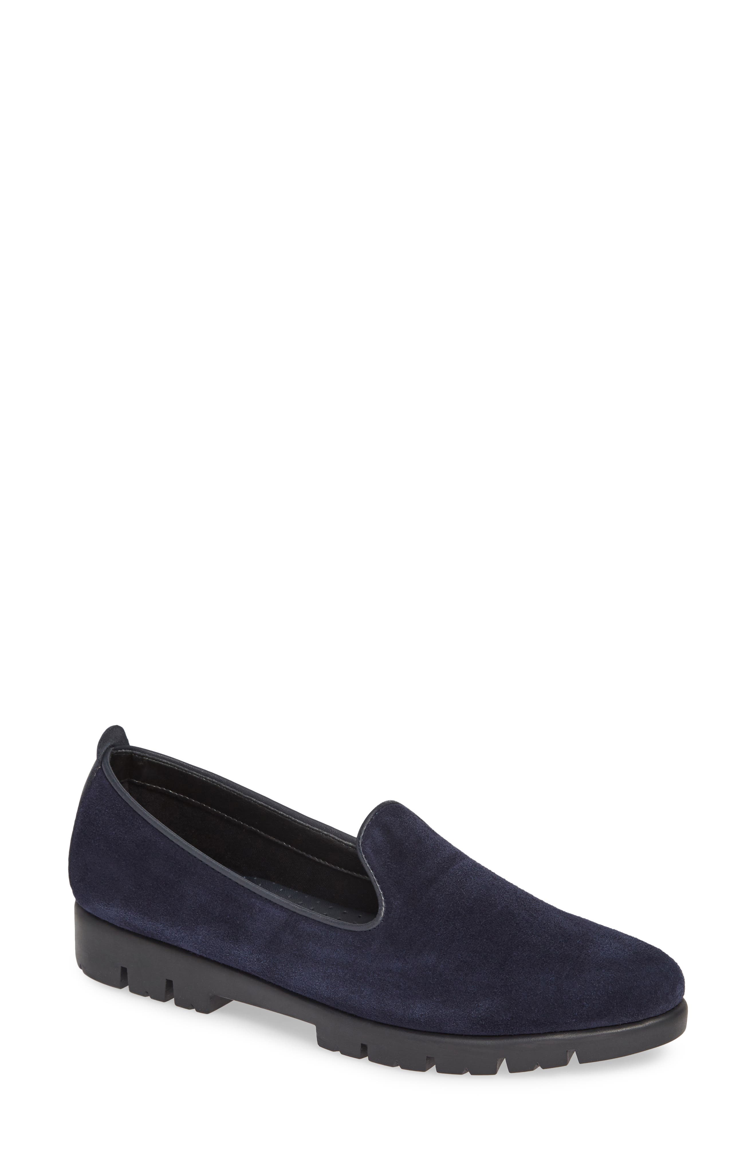 Smokin' Hot Plush Loafer, Main, color, BLUE SUEDE