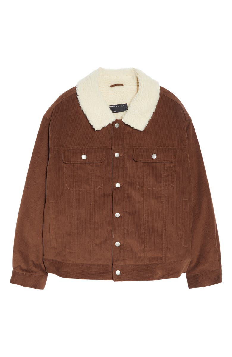 ASOS DESIGN Oversize Corduroy Western Jacket, Alternate, color,