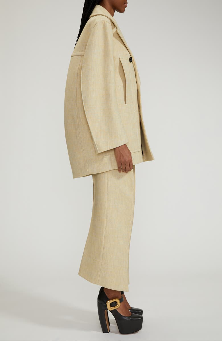 Bottega Veneta Structured Curved Back Coat, Alternate, color, 
