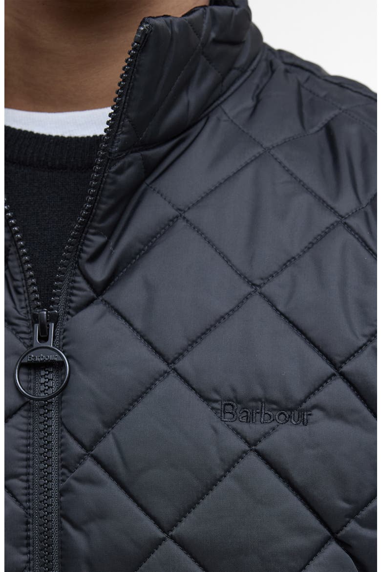 Monty Quilted Nylon Vest, Alternate, color, BLACK