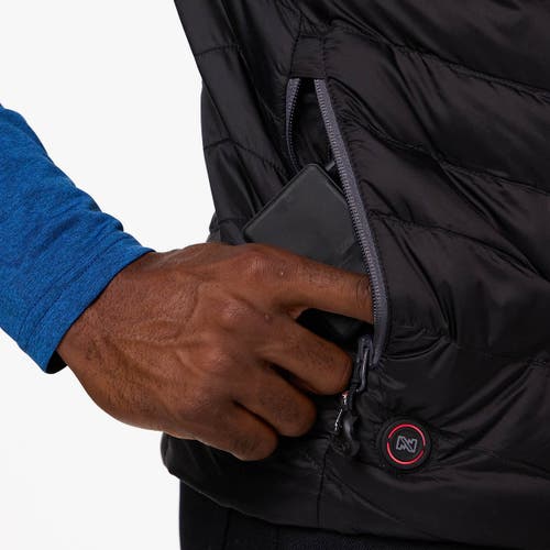 Mobile Warming Heated Puffer Vest In Black