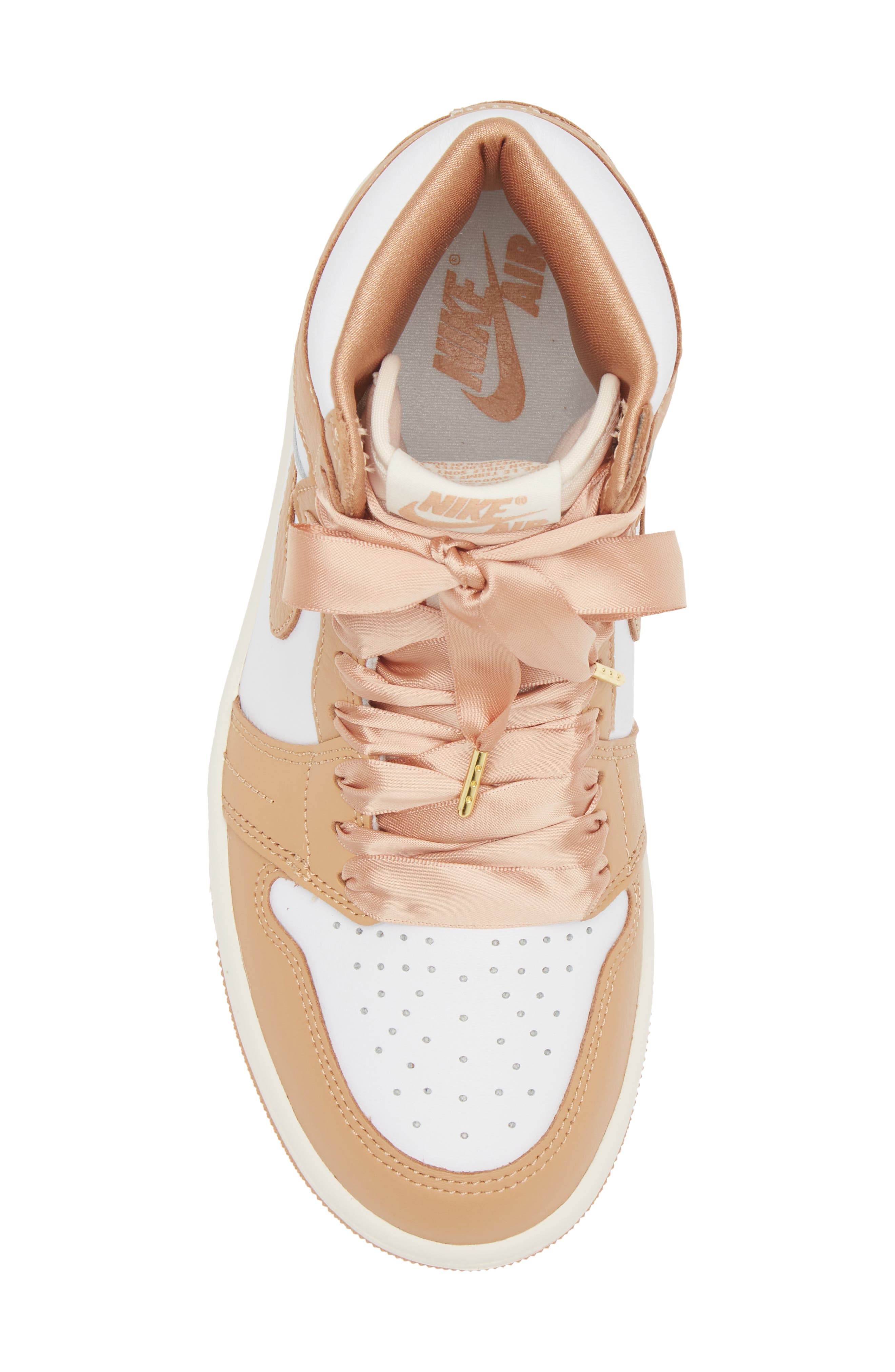Air Jordan 1 Retro High Top Sneaker, Alternate, color, PRALINE/ WHITE/ SAIL