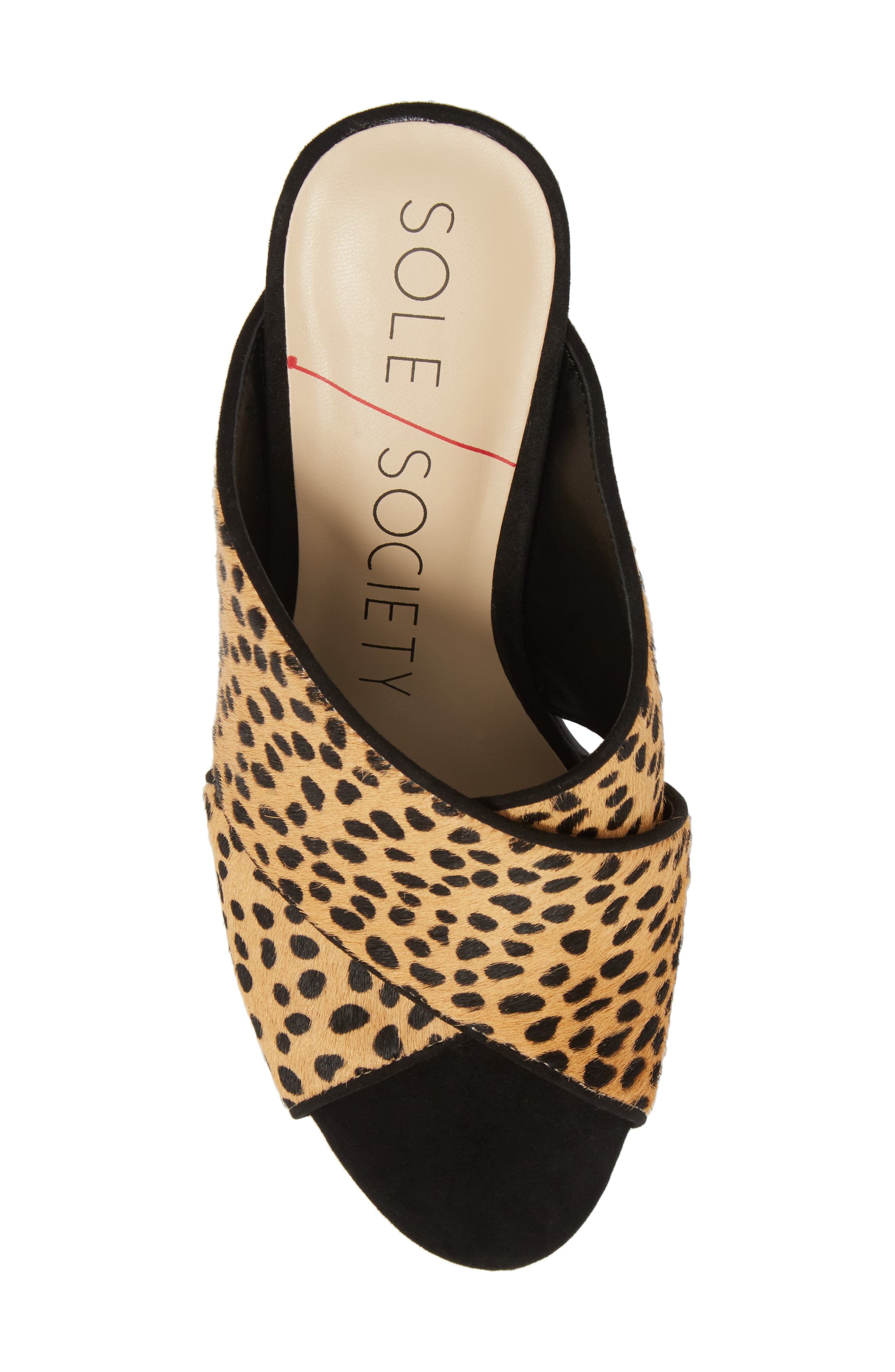 Luella Genuine Calf Hair Slide, Alternate, color, CHEETAH DOT HAIRCALF