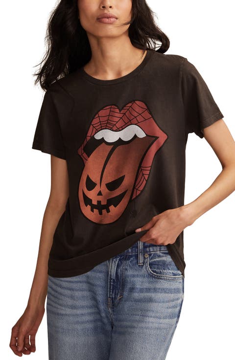 Rolling Stones Jack o' Lantern Cotton Graphic T-Shirt