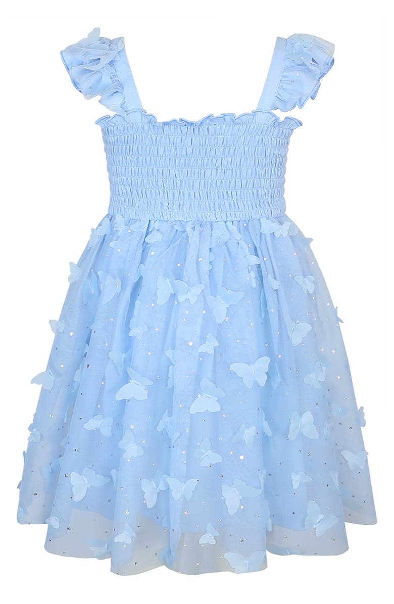 Zunie Kids' 3D Butterfly Dress, Alternate, color, Blue