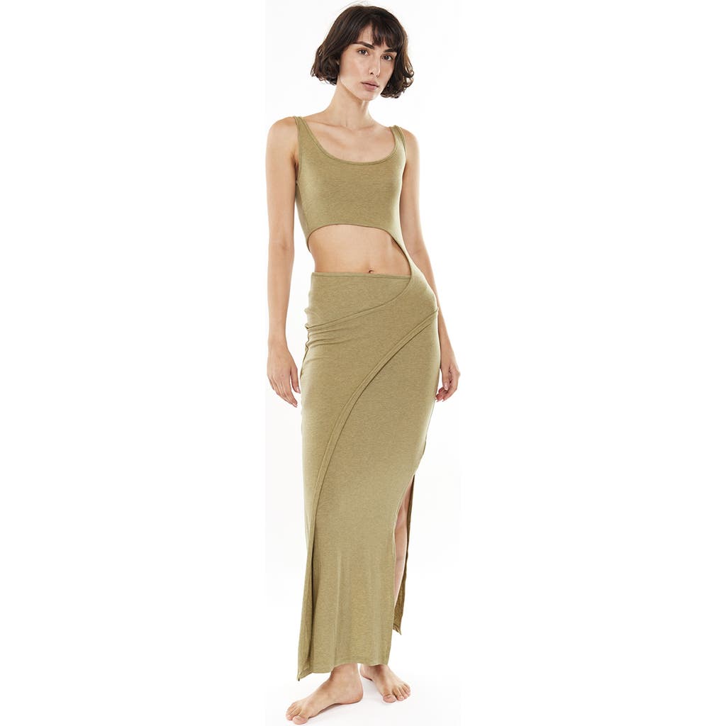 Mother Of All Papper Cut Out Maxi Dress In Green