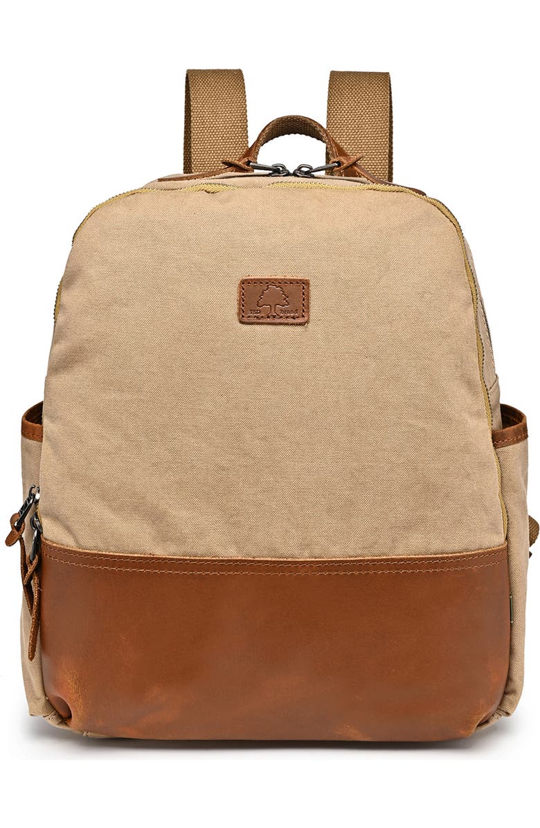 THE SAME DIRECTION Magnolia Hill Canvas Backpack, Main, color, Khaki