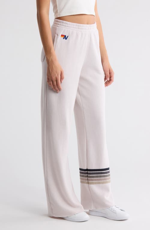 Aviator Nation Rugby Stitch Wide Leg Sweatpants