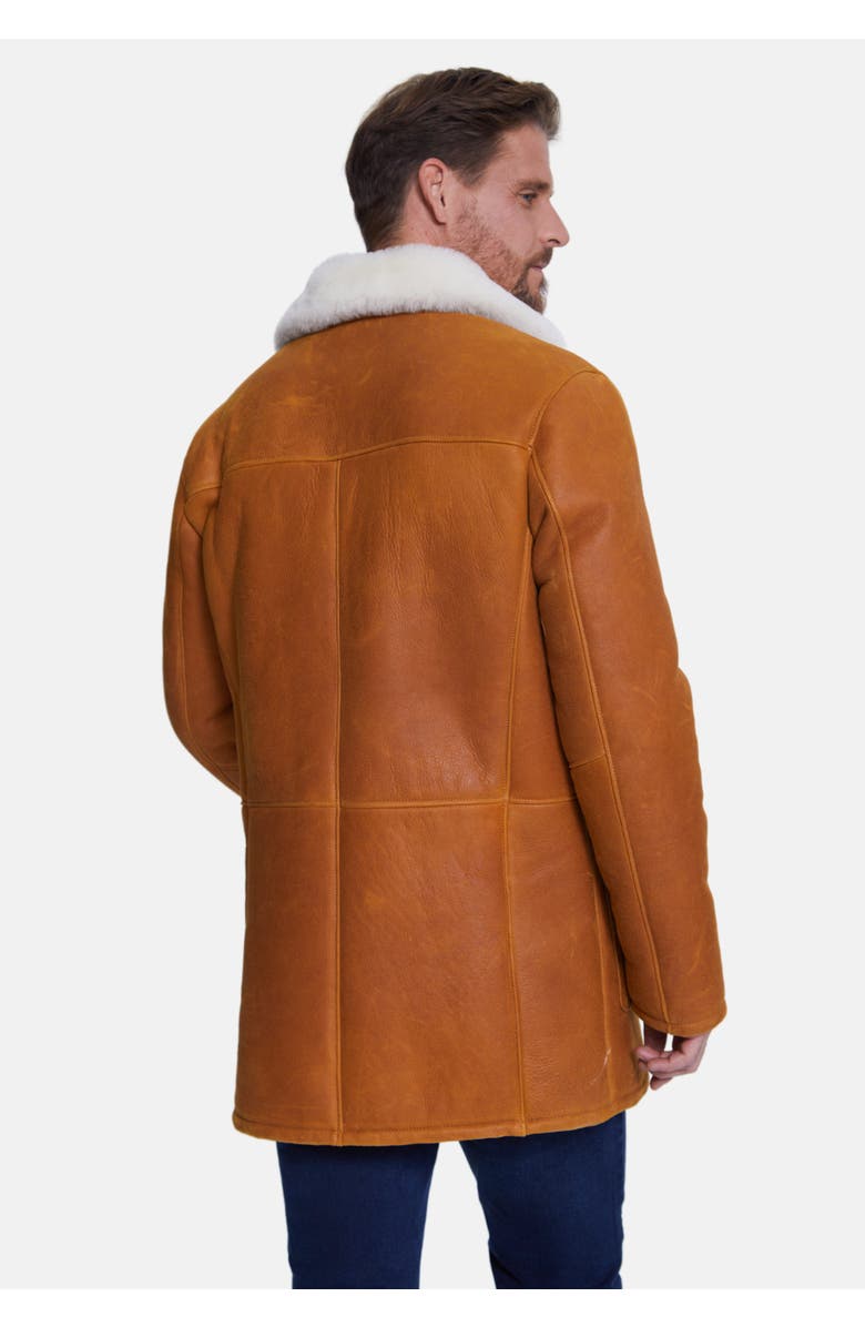 Furniq UK William Shearling Coat, Alternate, color, Whiskey
