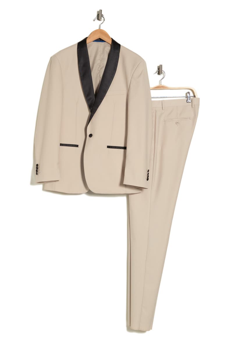 Premium Slim Fit 3-Piece Tuxedo, Alternate, color, LIGHT BEIGE