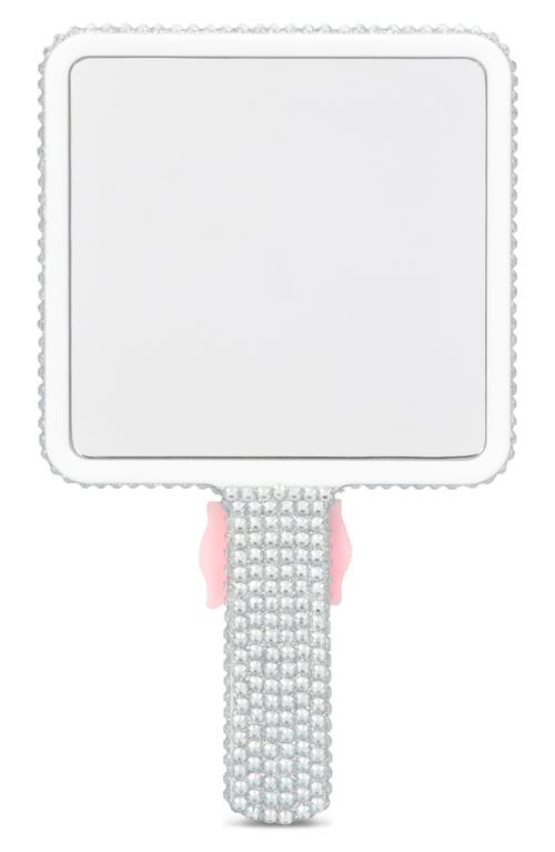 Iscream Kids' Charming Rhinestone Mirror In Silver