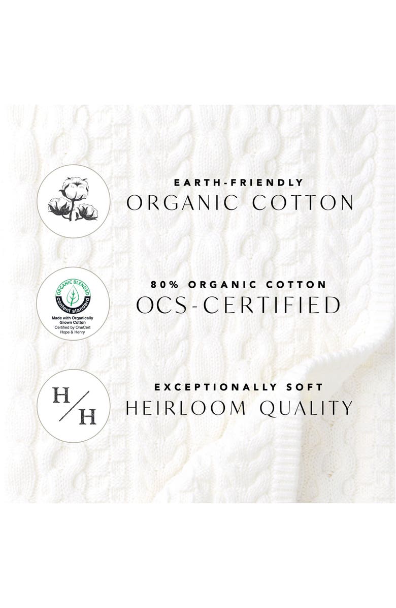 Hope & Henry Baby Girls' Bow Sweater Tank, Infant, Alternate, color, White