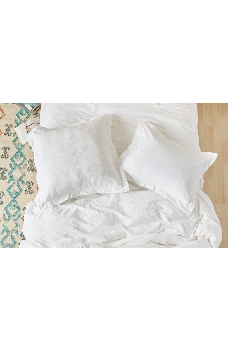 carol & frank 26" x 26" Keller White Cotton Euro Sham - Machine Washable, Alternate, color, White