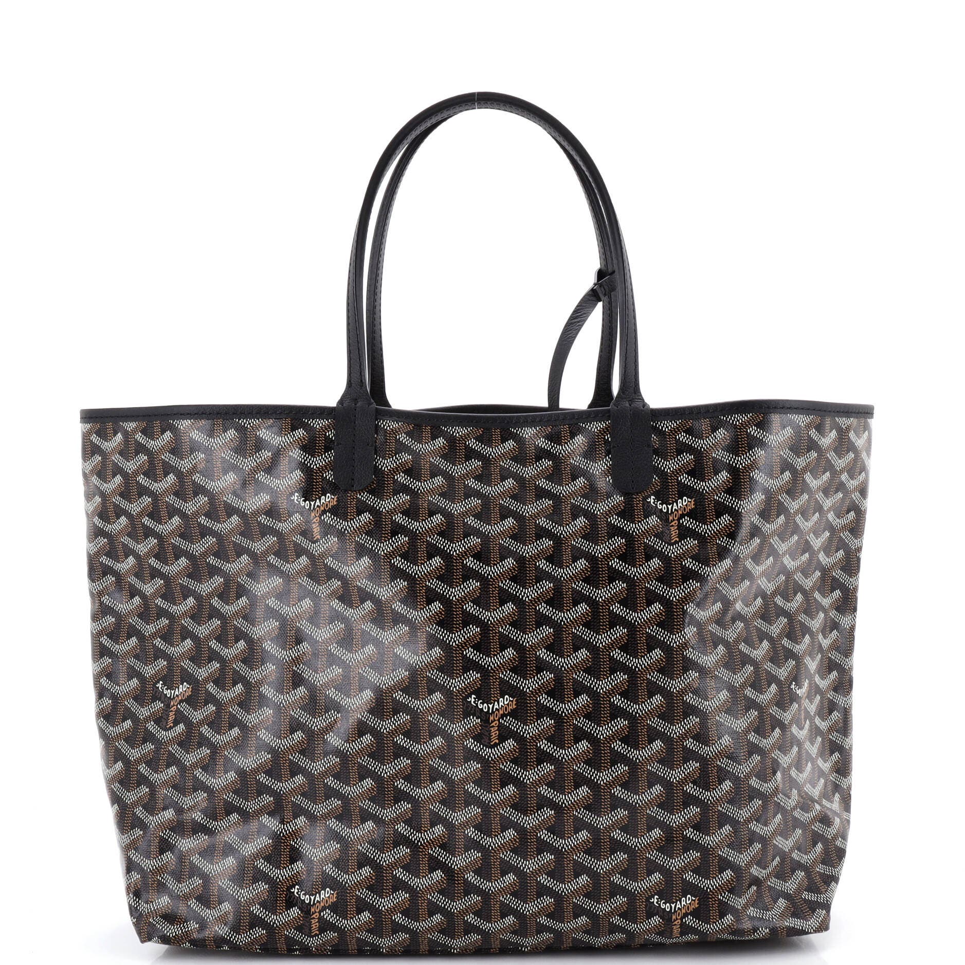 Pre-Owned Goyard Saint Louis Tote Coated Canvas PM, Main, color, Black
