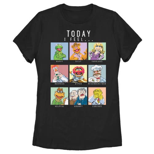 Women's The Muppets Mood Chart  Graphic T-Shirt in Black  product