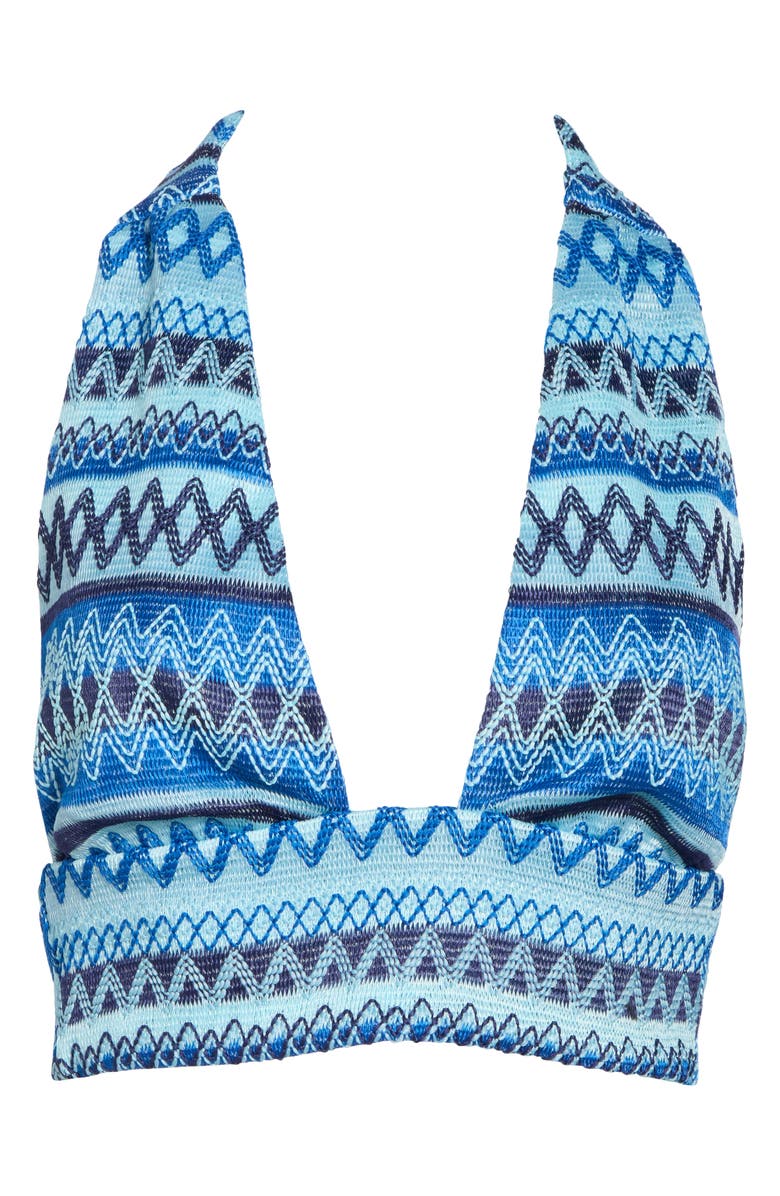 Beach Riot Louise Halter Bikini Top, Alternate, color, Daydream Chevron