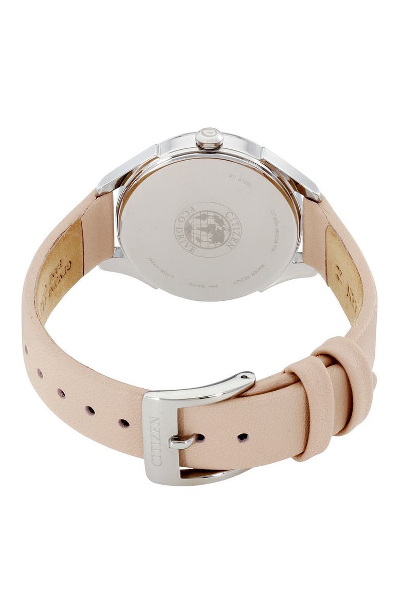 Citizen Women's Standard Leather Eco-Drive Watch, 34mm, Alternate, color, 