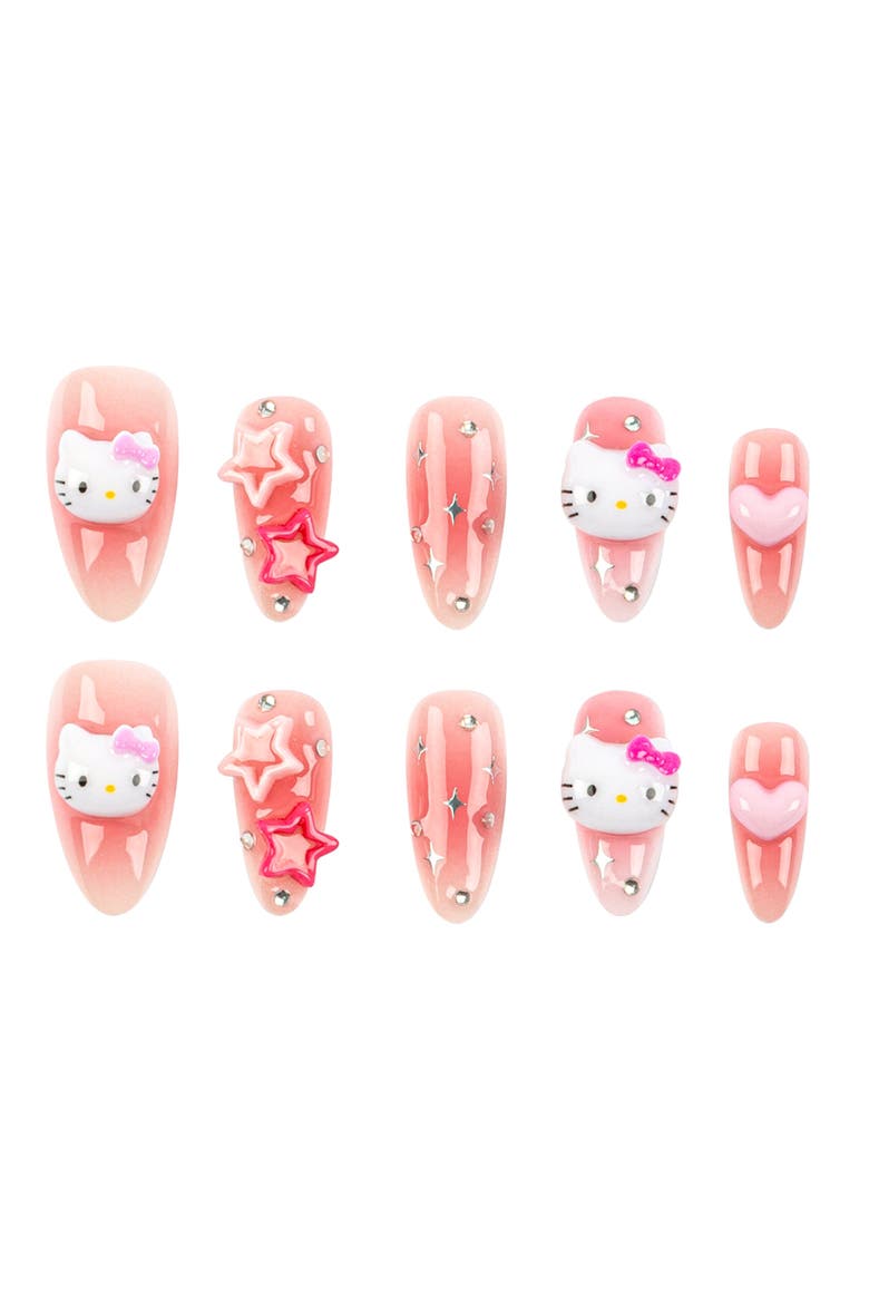 Hello Kitty 3D Medium Almond Press-On Nails, Main, color, Multicolor