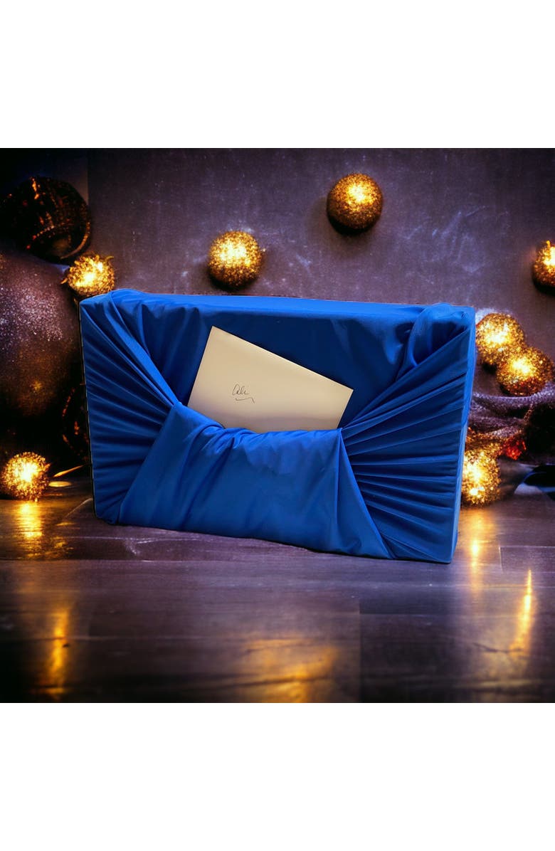 Shiki Wrap Set of 3 - Reusable Cloth Furoshiki Gift Wrap | Deep Blue, Alternate, color, Deep Blue