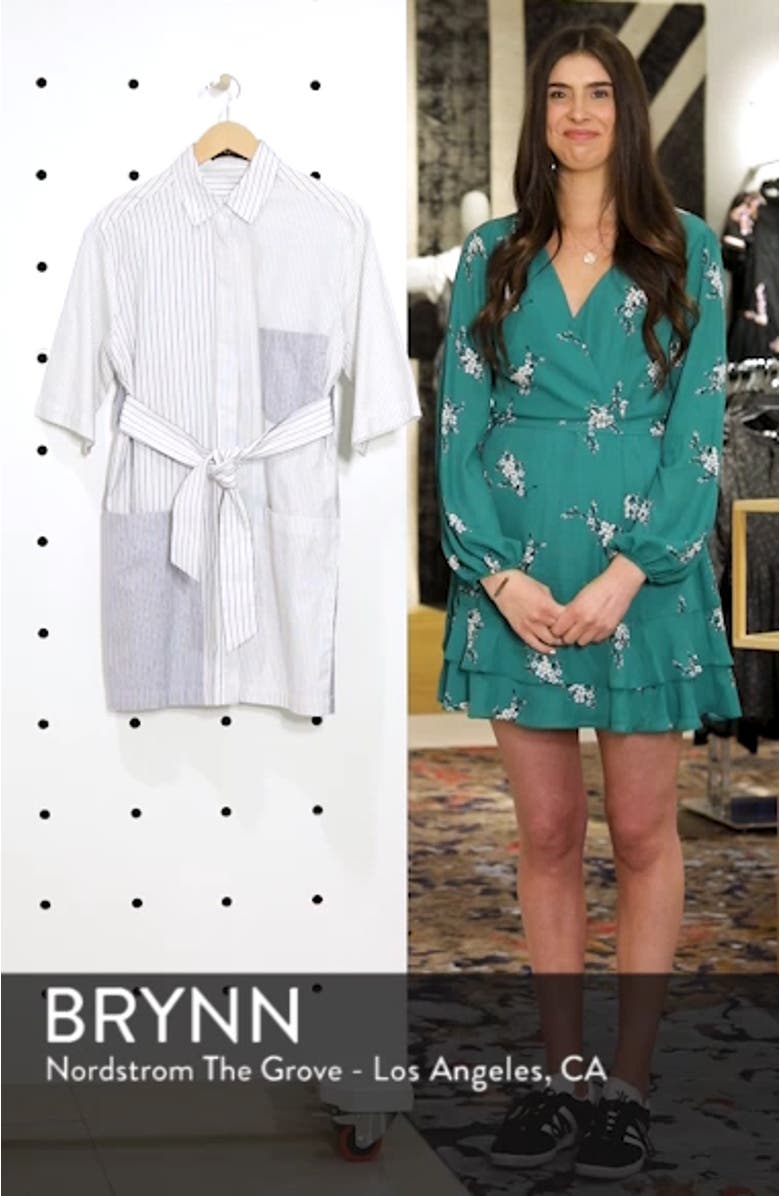 Leon Multi Stripe Cotton Shirt Dress, sales video thumbnail