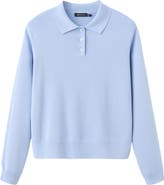 MANGO Wool 
Cotton Polo Sweater