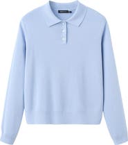 MANGO Wool & Cotton Polo Sweater