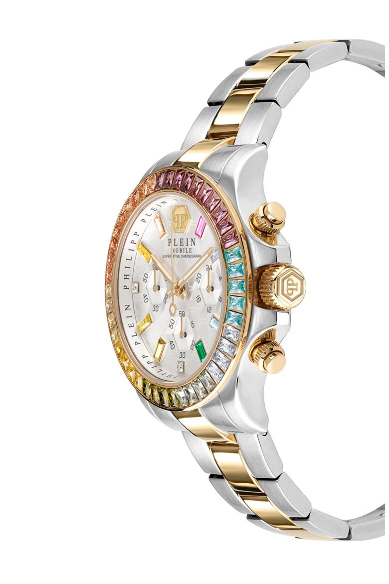 Nobile Silicone Strap Chronograph Watch, 43mm, Alternate, color, TWO TONE