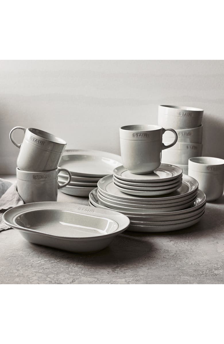 Staub 10-Inch Oval Serving Dish, Alternate, color, White Truffle