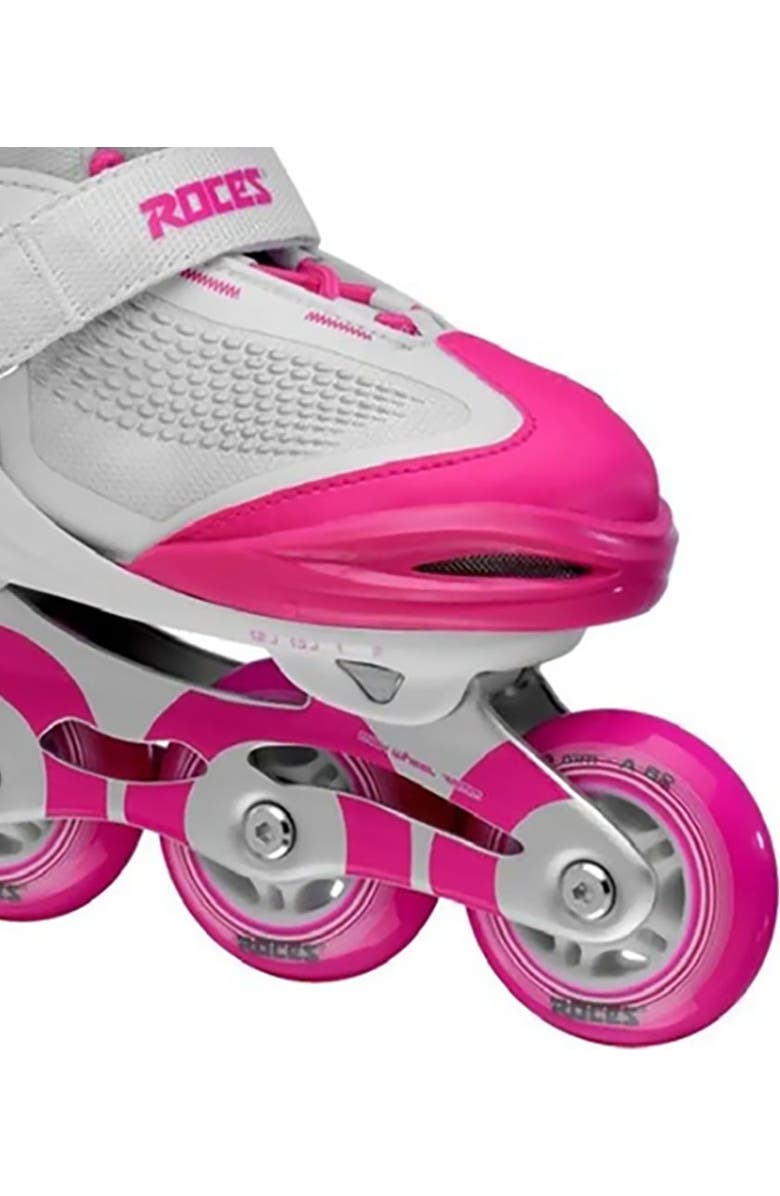 Roces Moody X TIF Adjustable Girls Inline Skates, Alternate, color, White/Pink