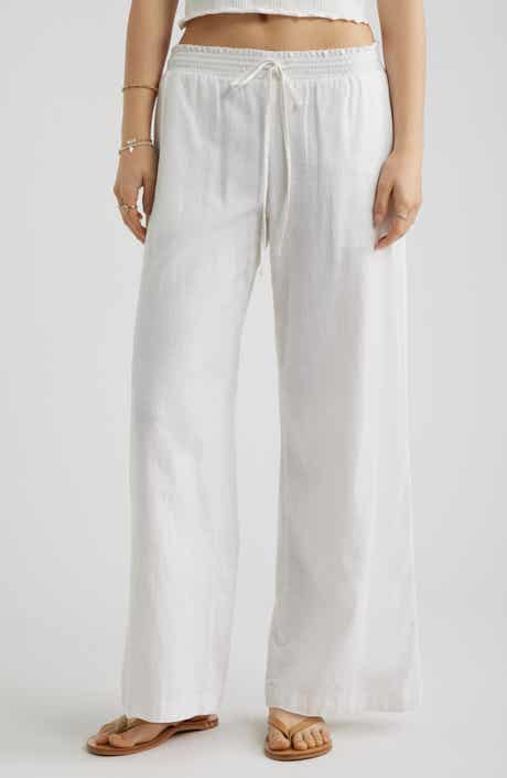 Linen Blend Beach Pants