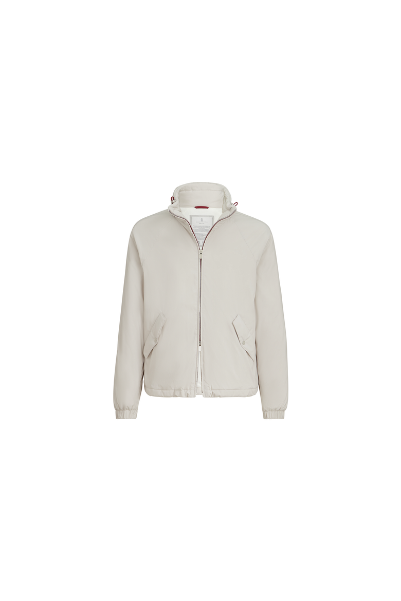 Lightweight nylon outerwear jacket with packable hood, Alternate, color, Panama