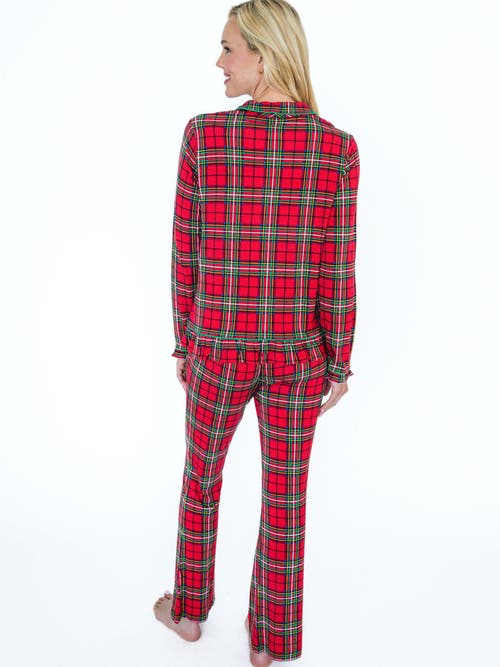 Rufflebutts Ruffle Flare Pajama Set In Red