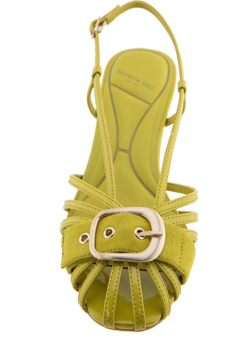 Kenneth Cole Glenda Slingback Sandal, Alternate, color, Chartreuse Patent
