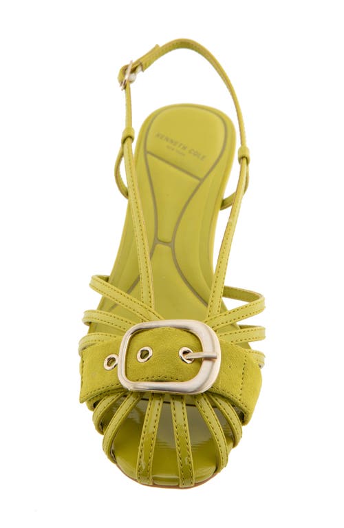 Kenneth Cole Glenda Slingback Sandal In Chartreuse Patent